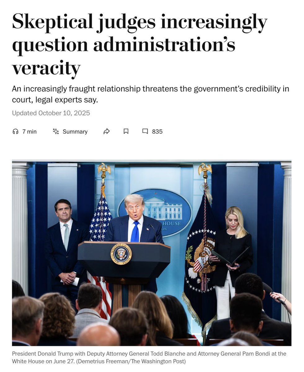 IssueOneReform's tweet image. Our system of checks and balances works. Judges across appointments are flagging weaknesses in the administration's evidence, gaps in logic, and overreach. washingtonpost.com/national-secur…
