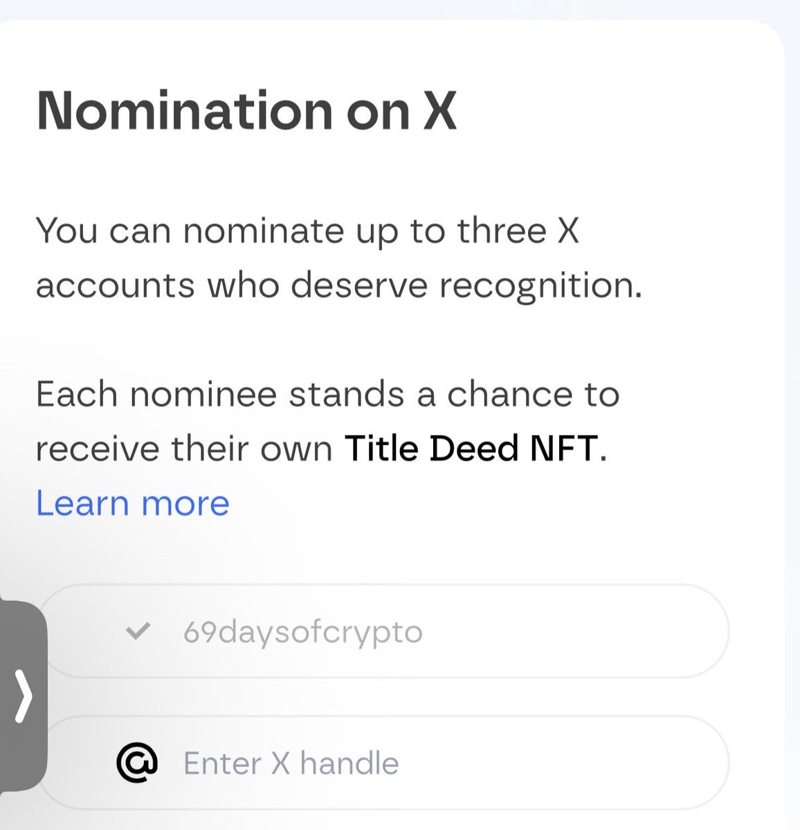 Danmaigoro.sui (@adanmaigoro) on Twitter photo I have two norminations left for <a href="/MMTFinance/">MomentumⓂ️Ⓜ️T</a> Title Deed NFT
First one goes to <a href="/69daysofcrypto/">69DOC.SUI👨🏻🌾</a>, congrats🎉
Comment your X and retweet if you are interested I have two norminations left for <a href="/MMTFinance/">MomentumⓂ️Ⓜ️T</a> Title Deed NFT
First one goes to <a href="/69daysofcrypto/">69DOC.SUI👨🏻🌾</a>, congrats🎉
Comment your X and retweet if you are interested