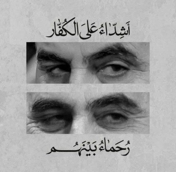 إشِدّاءُ علی الکفّار
رُحَمــــاءُ بَینَهُم