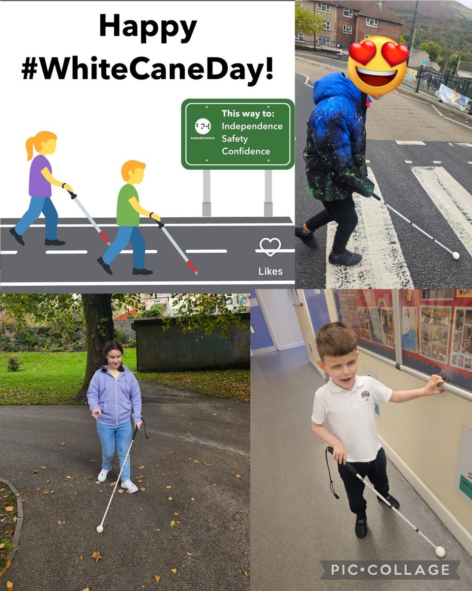 YsgolHenFelin's tweet image. Today is #WhiteCaneDay where we raise awareness &amp;amp; celebrate the importance of the cane &amp;amp; the positive impact it has on our Visually Impaired pupils👩‍🦯🧑‍🦯

It helps them navigate safely, independently &amp;amp; confidently😀

They're achieving amazing life skills &amp;amp; are truly inspirational🥰