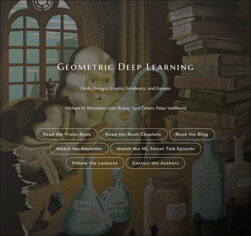 curlysaarthak's tweet image. probably the best website to get into geometric deep learning and graph neural networks
contains a course, lecture, blogs, random keynotes.