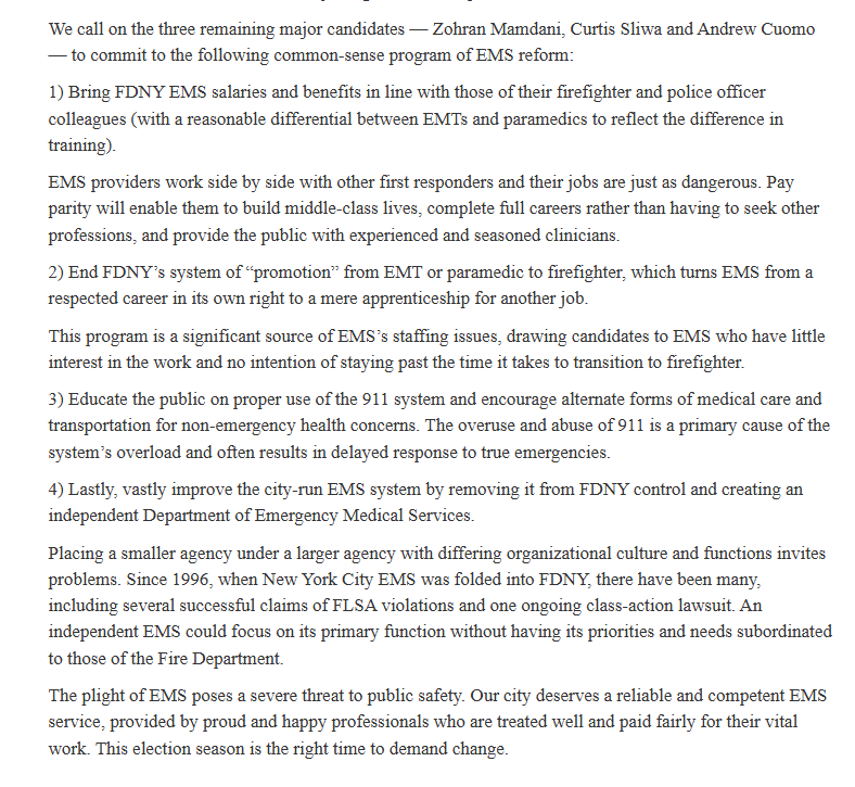 A modest proposal for FDNY EMS reform ...that no one will listen to.
thechiefleader.com/stories/a-mode…