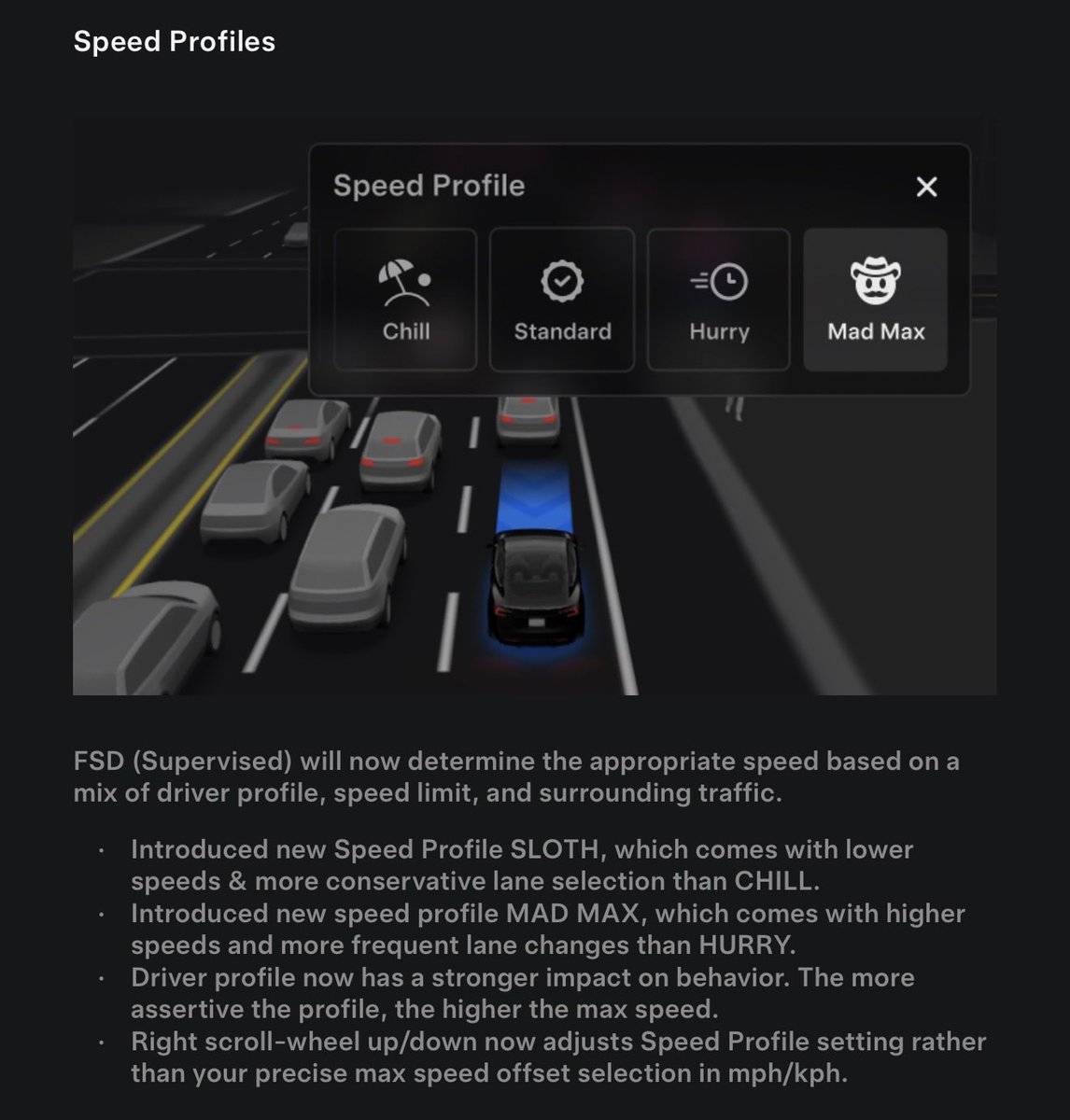 robotmodel3's tweet image. FSD 14.1.2 shipping now to early access. Featuring ‘Mad Max’ mode with higher speeds and more frequent lane changes than Hurry mode.
