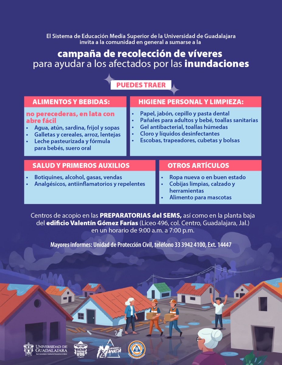 Ayúdenos a las personas afectadas por las lluvias.

Únete y tiende la mano. 🤝

➡️➡️ goo.su/c89uaX