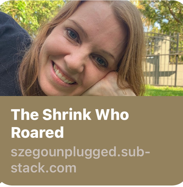 Julie Szego <a href="/JulieSzego/">Julie Szego</a> is a beautiful writer. The Age newspaper really stuffed up when they lost her. 
szegounplugged.substack.com/p/the-shrink-w… 

<a href="/TimNichollsMP/">Tim Nicholls MP</a> <a href="/DavidCrisafulli/">David Crisafulli</a> <a href="/JarrodBleijieMP/">Jarrod Bleijie</a> <a href="/DebFrecklington/">Deb Frecklington MP</a>