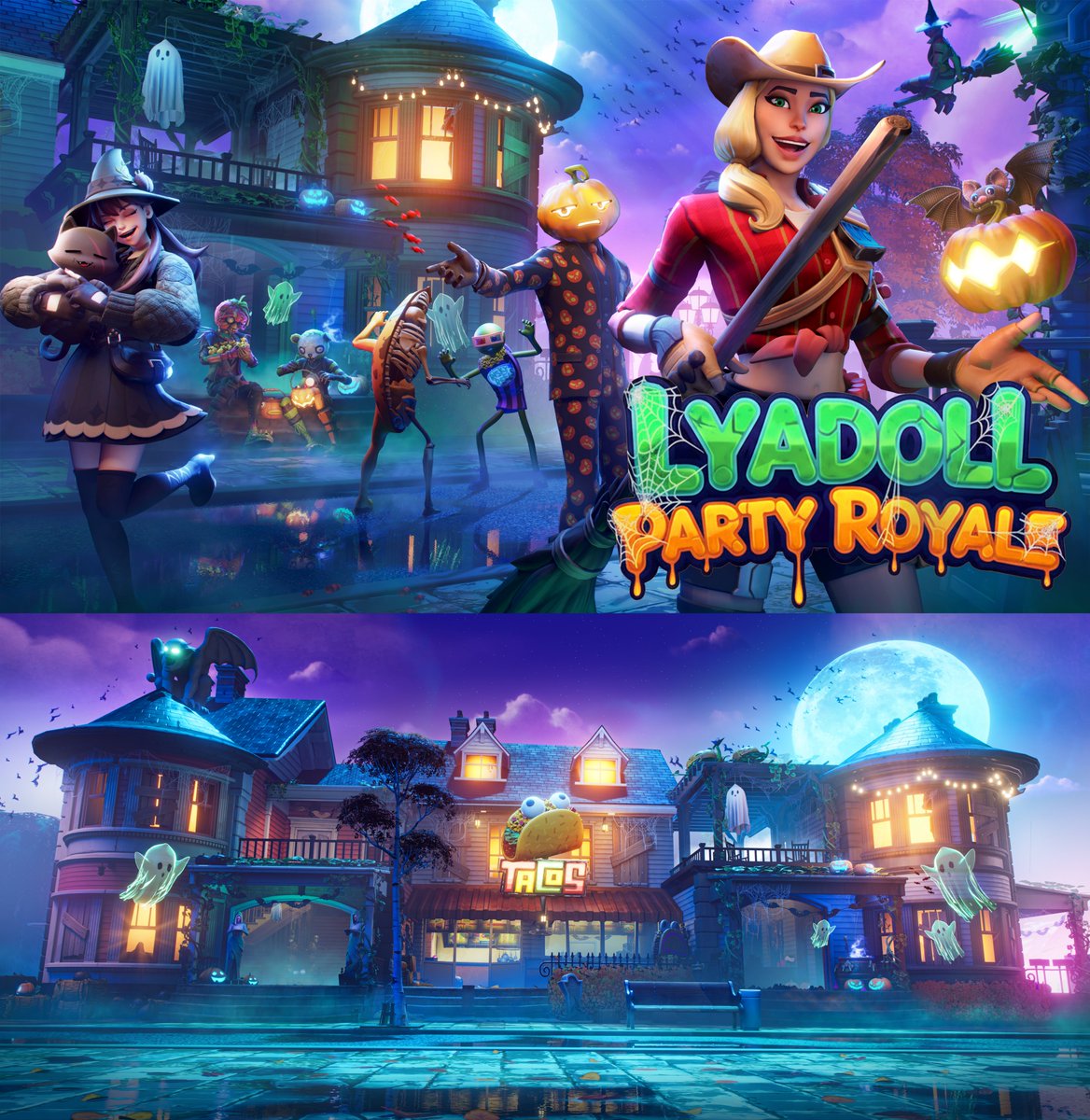 I had the great opportunity to work on the second Halloween alongside Lyadoll. The map is amazing, by the way.👻🎃

#Fortnitemares #FortniteArt