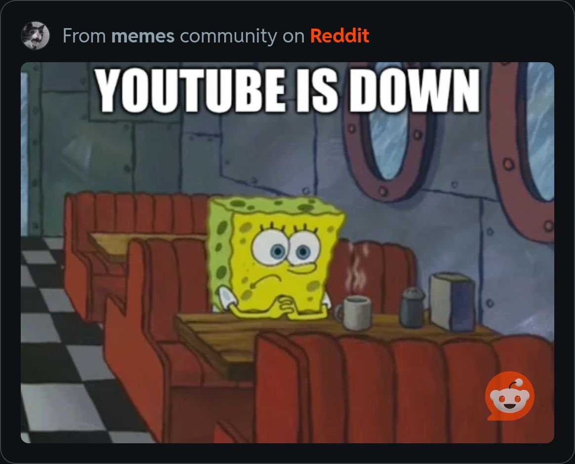 youtube down