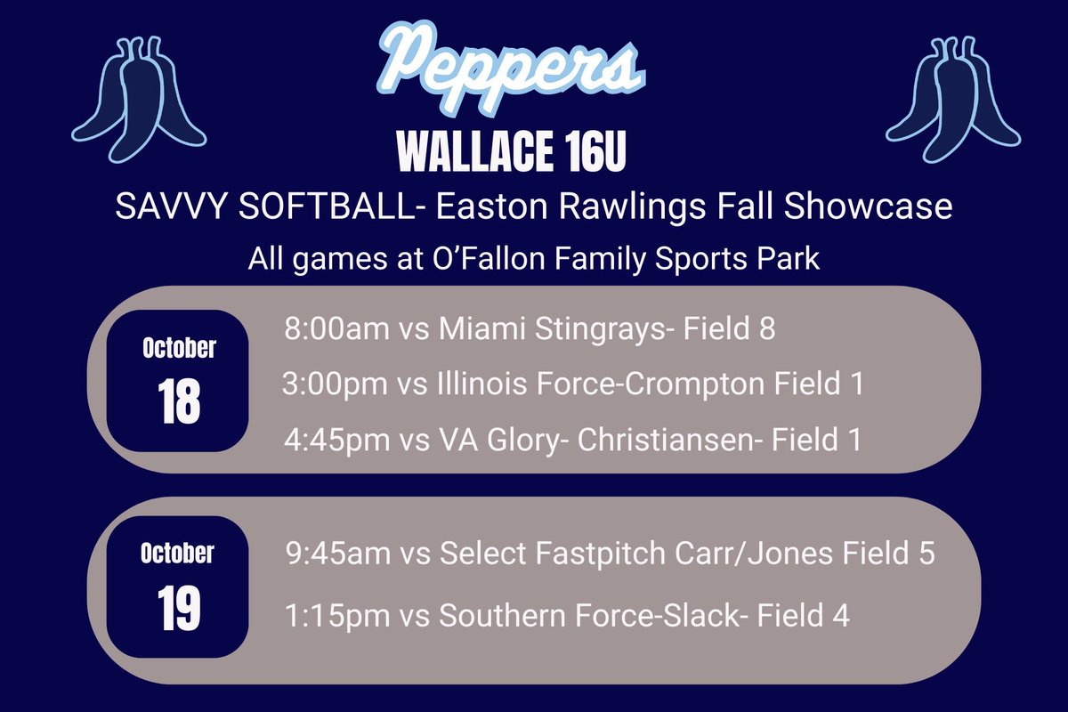I can’t wait to get back on the field with my best friends this weekend in St.Louis!! Hope to see you all there!! <a href="/JWall1820/">Jeff Wallace - GM - Peppers</a> <a href="/Peppers_16U/">Peppers-Wallace 16U</a> <a href="/jensplit/">Jennifer Splittorff</a> <a href="/AugieSoftball/">Augustana Softball</a> <a href="/CoachKristaWood/">Krista Wood</a> <a href="/WUSbulldogs/">Wingate University Softball</a> <a href="/RobertsNoah13/">Noah Roberts</a>