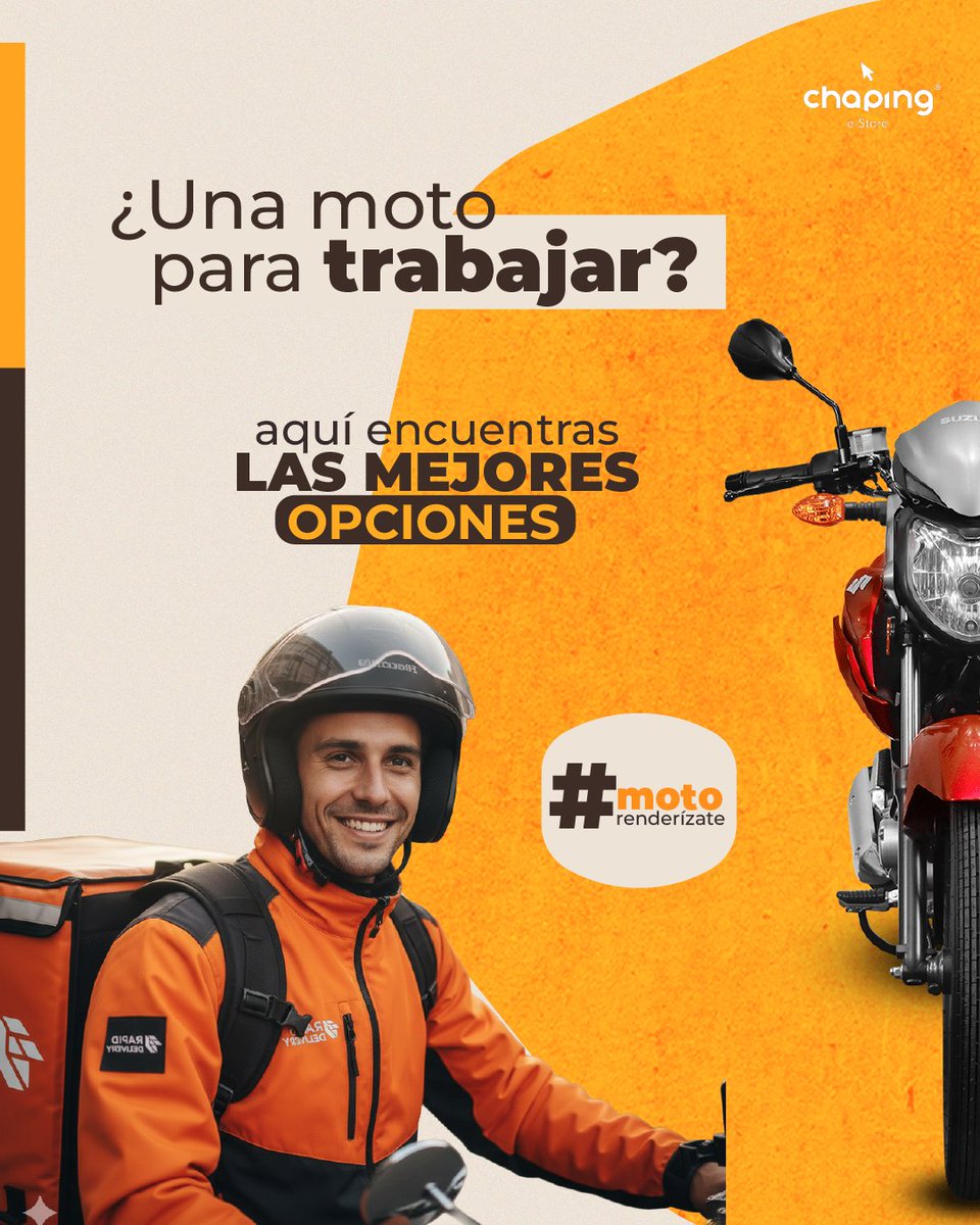 ChapingEStore's tweet photo. 🏍️ ¿Moto para trabajar o para destacar?

Tenemos las mejores opciones y modelos exclusivos.

Info: https://t.co/E5ycoAI8JT
#Motos #MotosDeTrabajo #MotosExclusivas https://t.co/fYUhNS6Ost