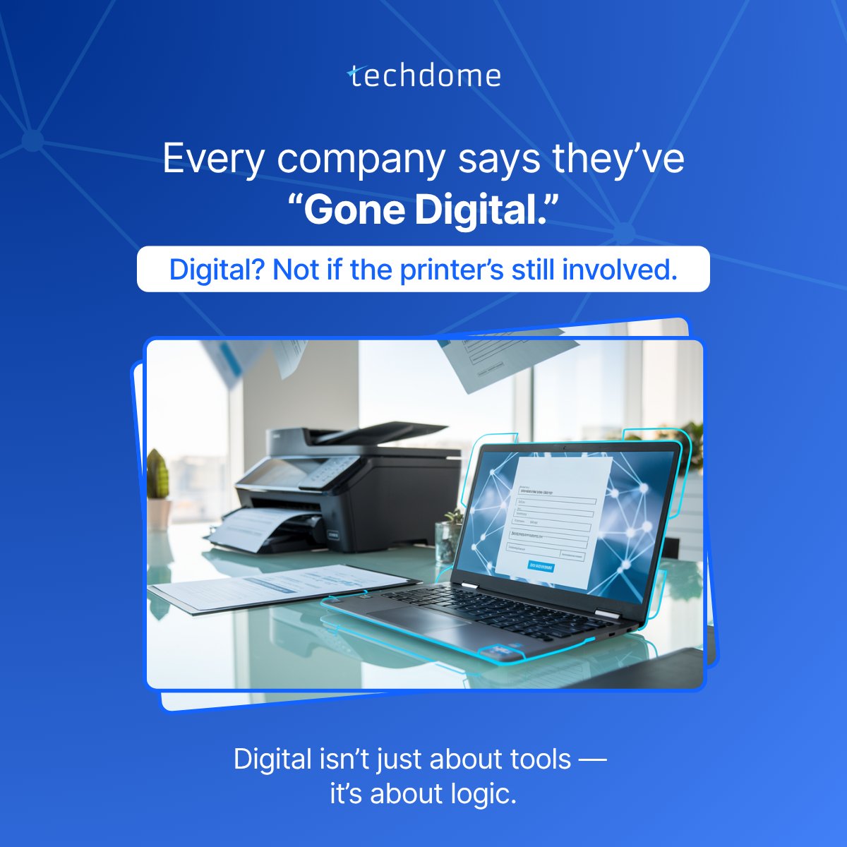 techdomesolves's tweet image. “We have adopted #automation and #AI”…then printed it out to get it signed.🤦‍♂️

That’s not transformation — that’s translation.

#Digitaltransformation isn’t about making PDFs. It’s about removing the need for paper entirely.

True change happens when you stop mimicking analog…