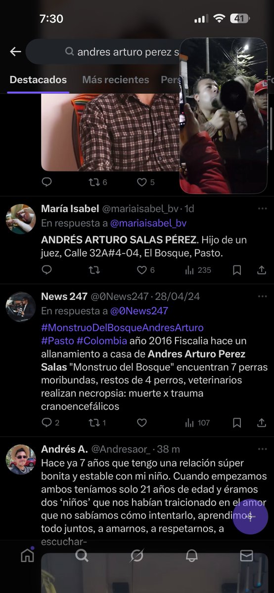 GabrielAmaranto's tweet photo. @andrespreciadop en Pasto Nariño Andres Arturo Perez Salas. Hijo de un magistrado tiene amenazado al municipio por dos mil millones de pesos. Lo protege el ESMAD y no le aplican la ley ángel https://t.co/2hpbW5DgVH