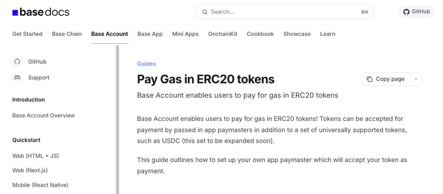 DatifyCrypt's tweet image. People may not be aware that you can pay gas fees on
@base
780
with any ERC20 token (including USDC). Link below for more info. Try it out!