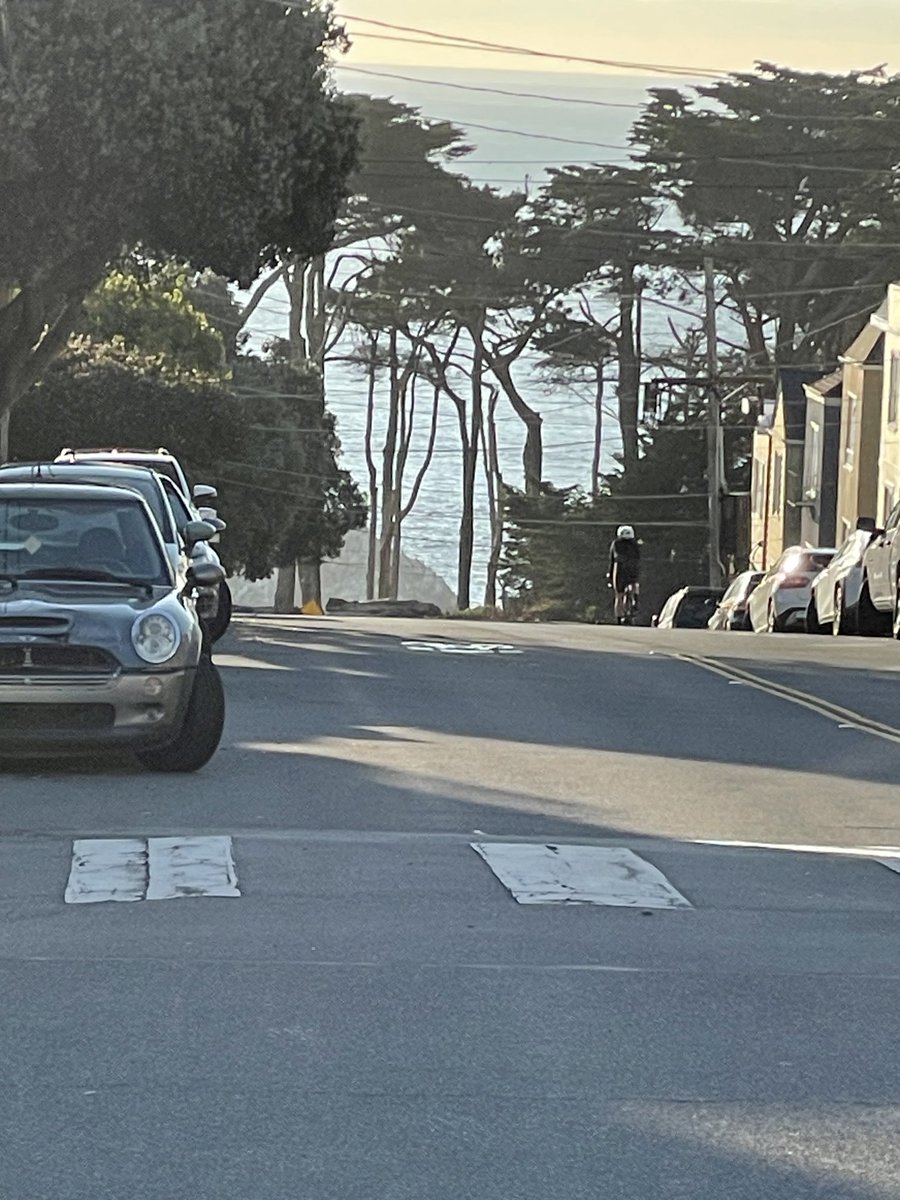 Today’s after dinner walk up to the mailbox near the VA Hospital and the view of San Francisco Ocean beach on the way home. 60 degrees and sunny.