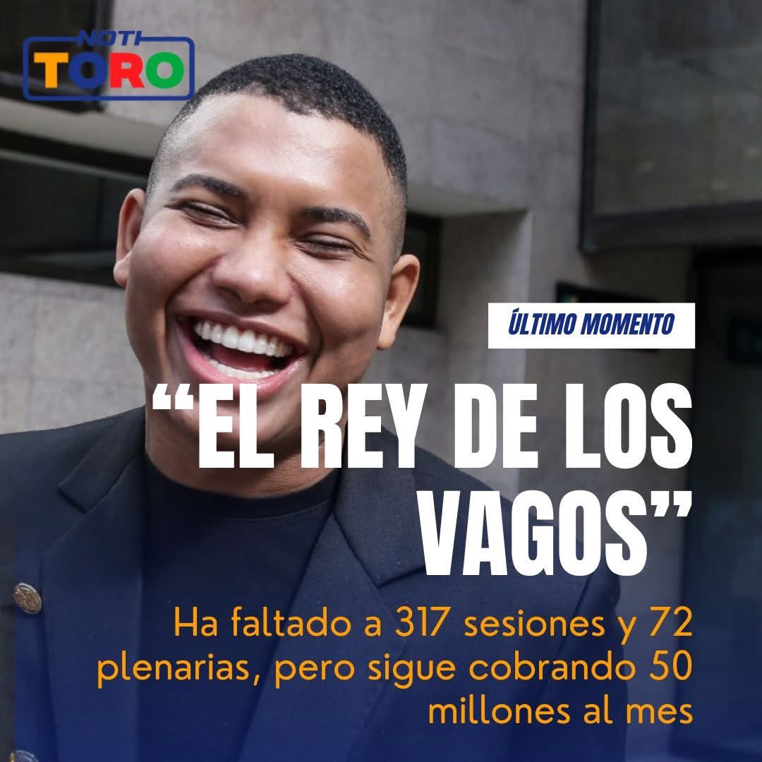 ¡¡Mucho Vago!! se ha ausentado sin excusa en 317 ocasiones a sus labores en plenarias y comisiones. En todo su periodo ha faltado a 72 plenarias 
notitoro.com/polo-polo-vago/