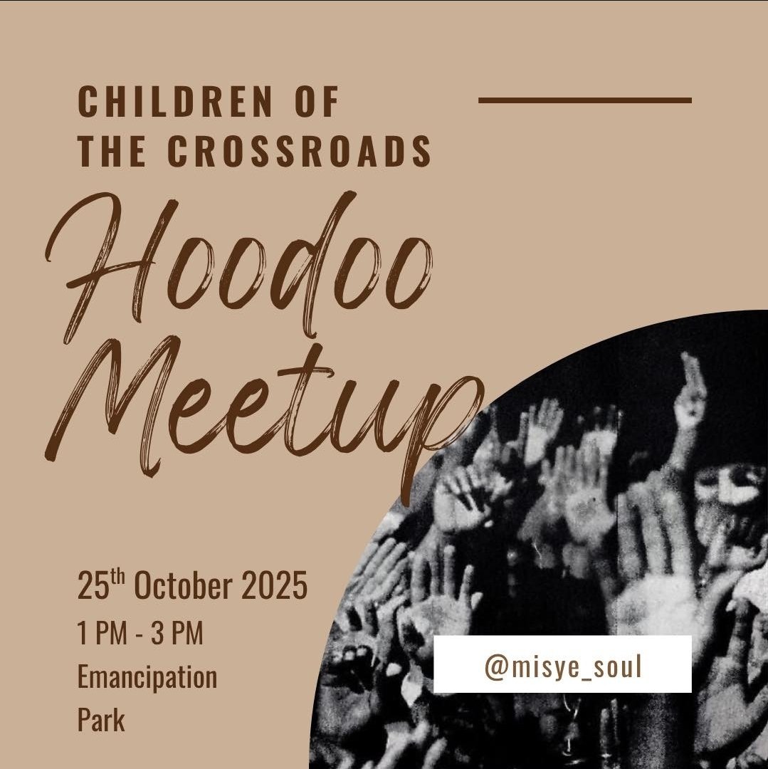CuratedSOUF's tweet image. If you're a Hoodoo who just happens to live in Houston, my brother @Soulbrothajay is holding an event for Hoodoo Heritage Month!!
Check his socials for more details!