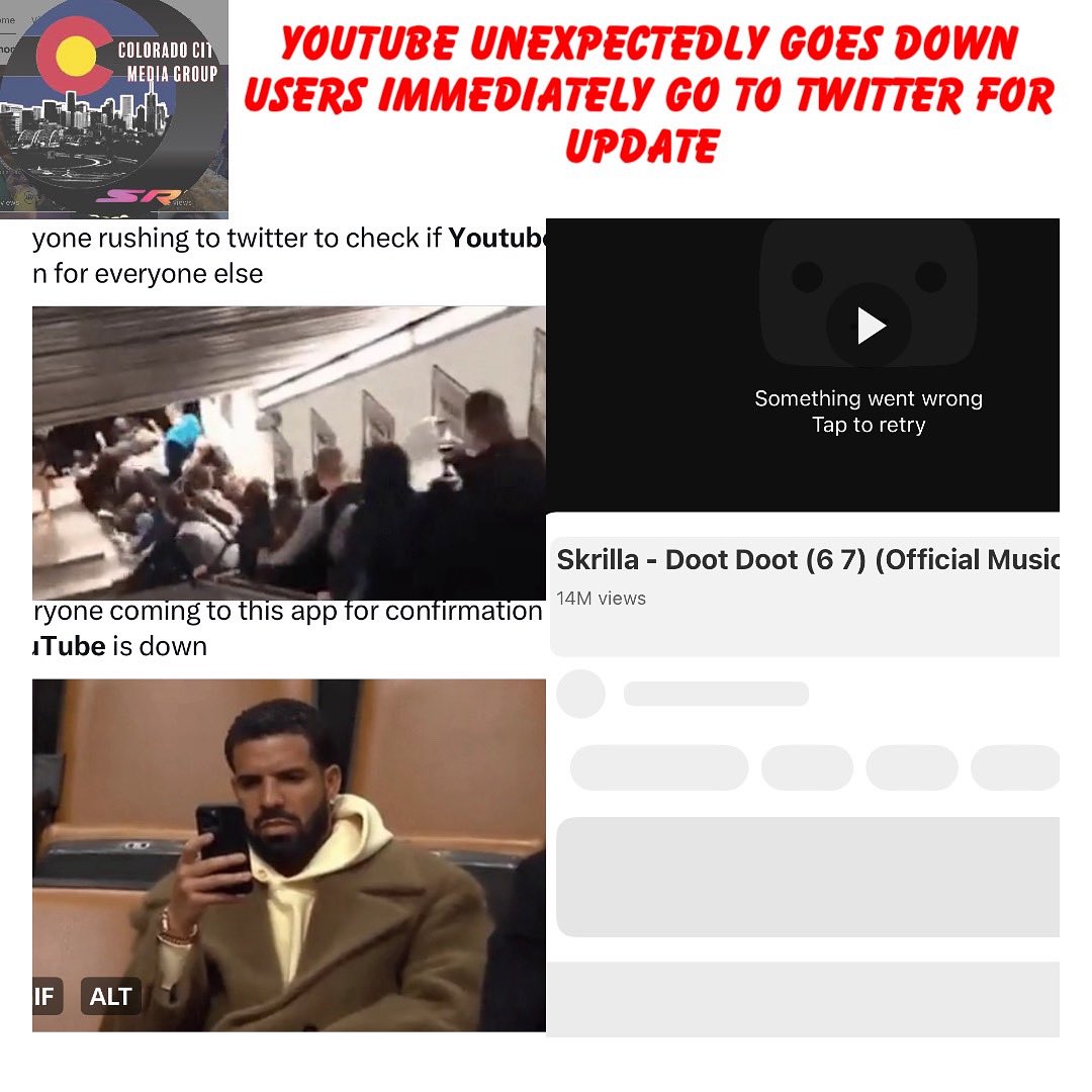 #YouTubeDown 😬🤦🏽‍♂️