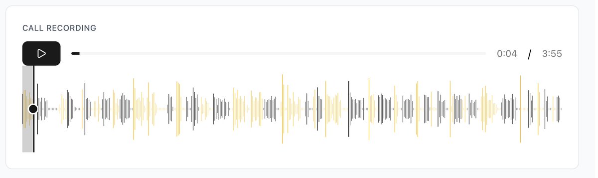 ElevenLabs released a bunch of UI components for working with audio.

I modified the waveform visualizer to display the speakers in different colours based on transcript data

Beauty of shadcn type installs, just jump in a modify the code directly