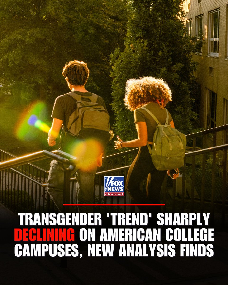 IDENTITY SHIFT: A new survey of 68,000 college students finds that only 3.6% identify as a gender other than male or female, marking a sharp decline in transgender identification among Gen Z over the past three years.