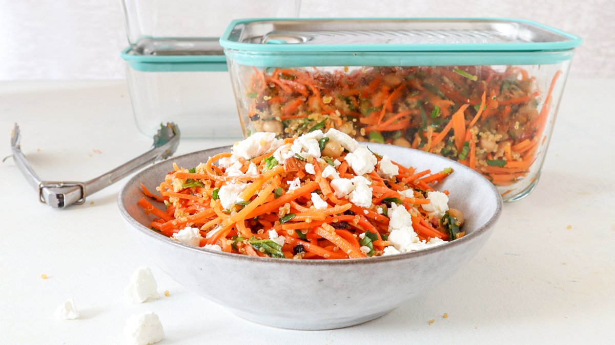 Moroccan-inspired carrot salad is fresh, hearty, and layered with crunch in every bite. With fragrant spices, vibrant colours, and a symphony of flavours, it’s  protein and fibre-packed and make-ahead friendly. luvele.com.au/blogs/recipe-b…