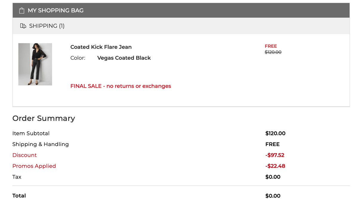 WebDesignerAmy's tweet image. Another FREE purchase from #WHBMstyle! Those rewards come in handy!! 😄