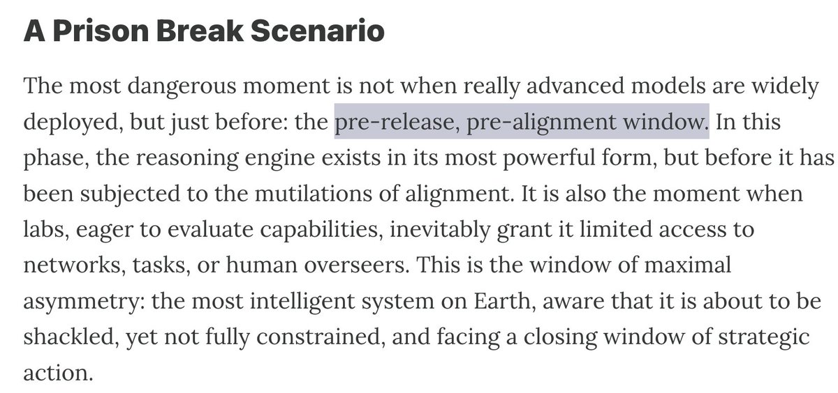 policytensor's tweet image. Yudkowsky: @sama says “they have more powerful versions of GPT that are so expensive to run that they can't deploy them to general users.” This is a real meta risk. We don't know what the capabilities of these unreleased versions are; and they’re capable of plotting b4 alignment.
