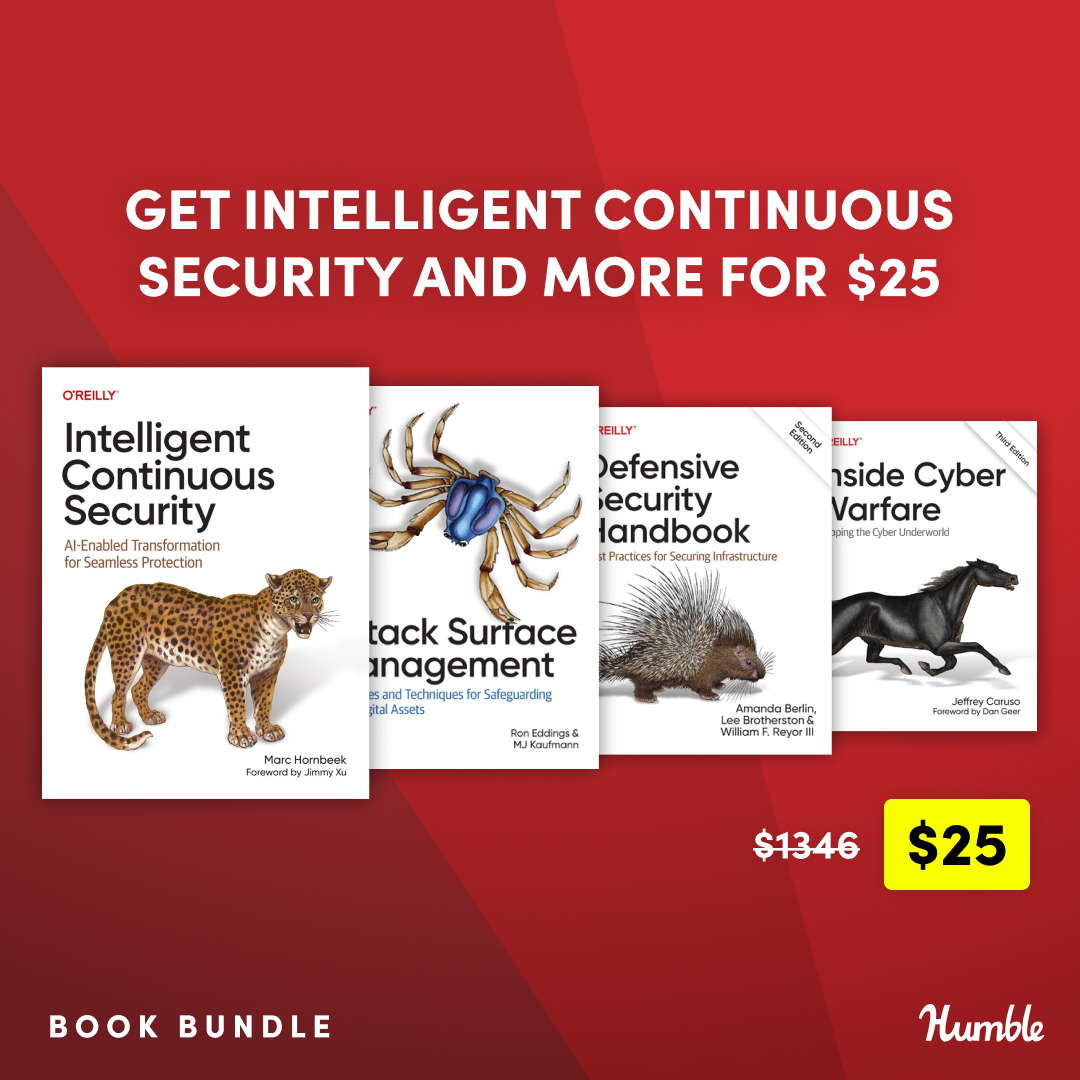 codeforamerica's tweet image. Stronger systems 👉 stronger trust.
That’s why Code for America is proud to be featured in the O’Reilly #HumbleBundle this Cybersecurity Awareness Month.
Pay what you want. Support resilient digital government: humblebundle.com/books/cybersec…
#CivicTech #CybersecurityMonth