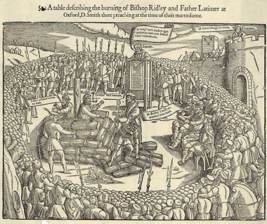 jdmccafferty's tweet image. 15 Oct 1555: Nicholas Ridley is degraded from the episcopate - bishop of #London - #otd. Burnt at the stake next day in #Oxford with Latimer.