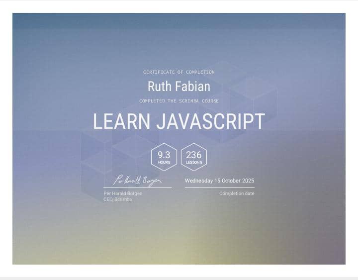 ruth_fabian_'s tweet image. I just completed the Learn JavaScript course by @perborgen on @scrimba, and honestly, it’s been such a fun and rewarding experience!
And I built a solo project, the Metric/Imperial Unit Converter.
Check it out
sunitconverter.netlify.app
#JavaScript #FrontendDevelopment #Scrimba