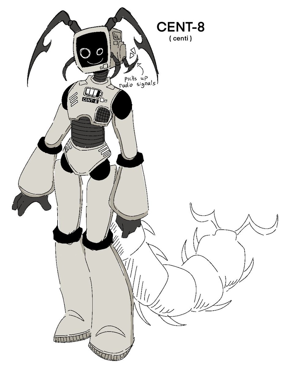 centipede robot design i made,, i probably won't finish it 🥀

#ocart #oc