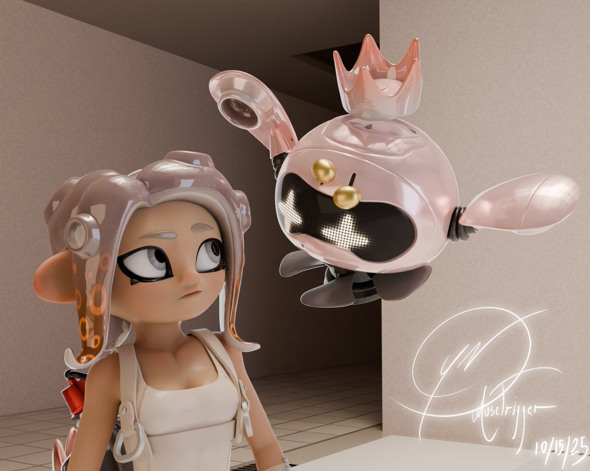 I finished some good work on my stream. Now that I have Pearl Drone, I'm going to look into making Proxy models of my other rigs, so it'll be easier to animate them.  

twitch.tv/musetrigger #Splatoon #Twitch #Pearl #PearlDrone #blender #3DAnimation #Agent8