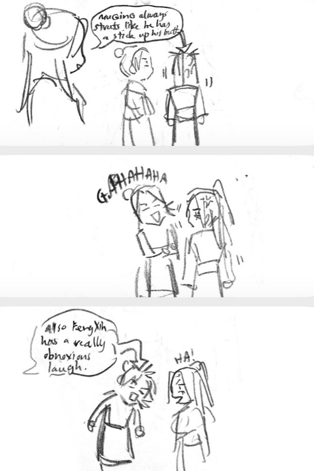 slouph_art's tweet photo. Xian Le trio hijinks from @starvingwritist fic “Land of the Callous” #tgcf https://t.co/UHa4lojhmr