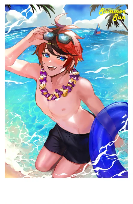 work and life has been hard so i've just been drawing shirtless takumi these last few months lol (sry takumi...) #hndr_FA