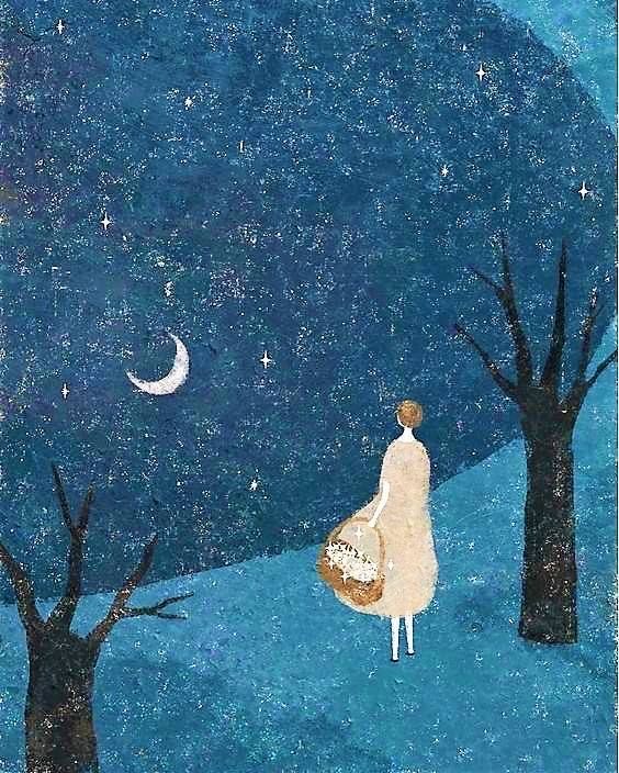 Goodnight lovely friends 🌙💜🕊

Art by Akira Kusaka