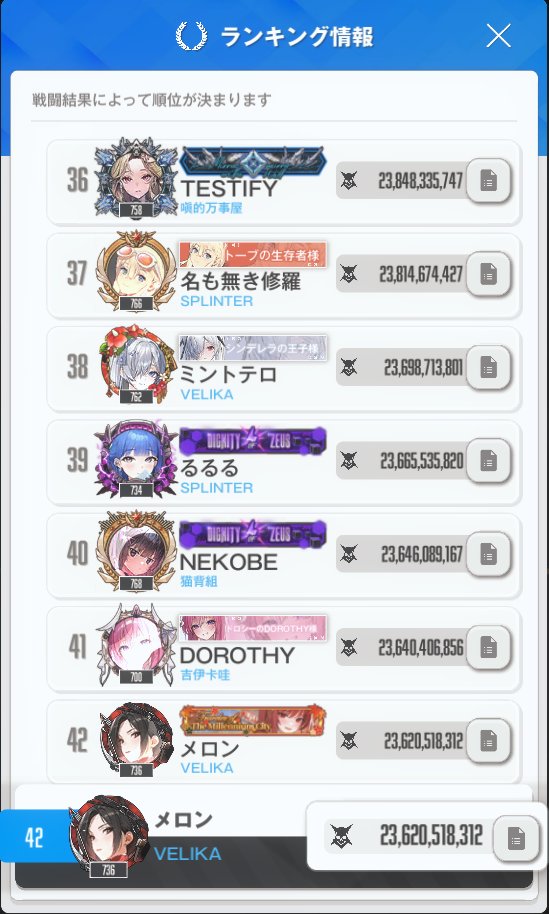 ソロレお疲れ様でした‼
最終42位で初ボード入り‼やったぜ‼✌️🍈
今回もソロレ鯖のvcで支えてくれた皆さんにマジで感謝です‼😭🙏
