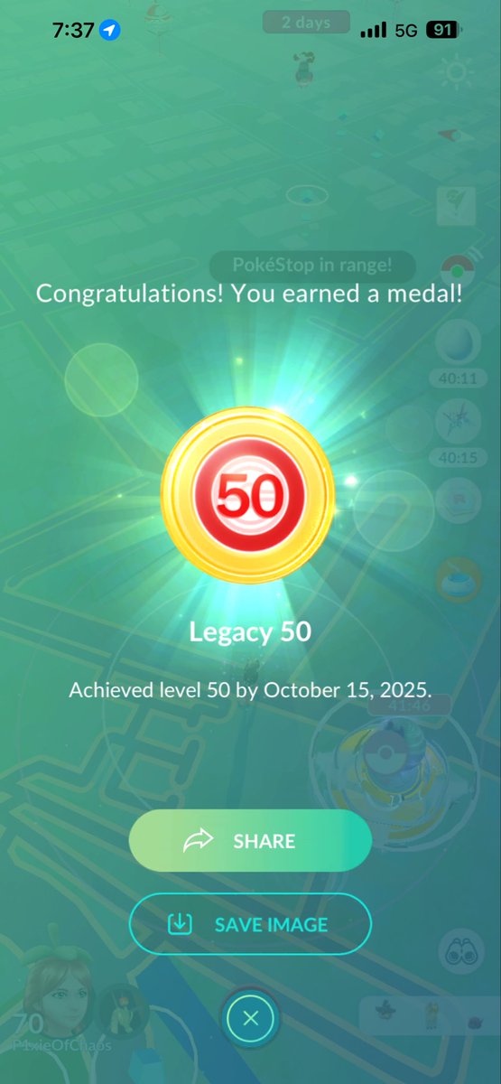 chaospixie6667's tweet image. Ladies and gents it’s here #level #70 #PokemonGO #Pokemon good luck