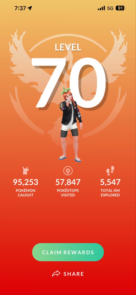 chaospixie6667's tweet image. Ladies and gents it’s here #level #70 #PokemonGO #Pokemon good luck