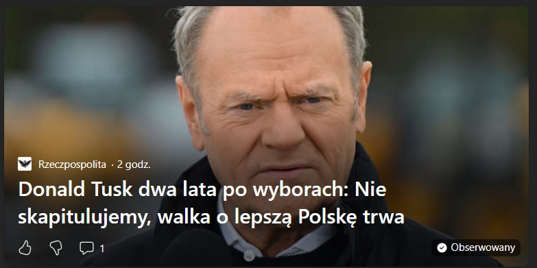 Kropka w kropkę to samo mówił Hitler w bunkrze  w Berlinie w 1945 z tym, że walczył o "lepsze" Niemcy.