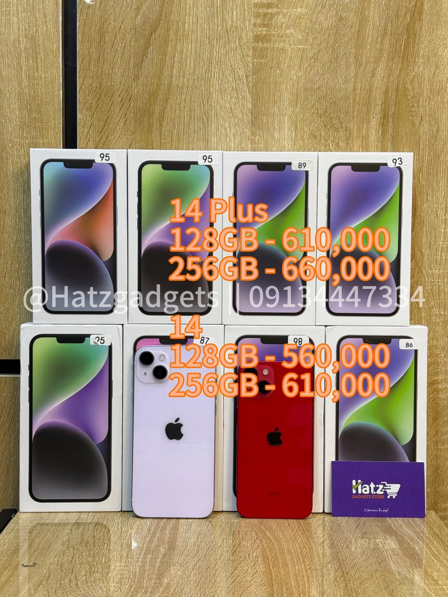 Hatzgadgets's tweet photo. iPhone 15 Series (New-Active BH100 0cc)
iPhone 14 Series (Open Box)

Physical + ESIM

15 Pro Max - 1,350,000
15 Pro - 1,110,000
15 Plus - 870,000
15 - 820,000

14 Pro Max - 910,000
14 Pro - 820,000
14 Plus - 610,000
14 - 560,000

DM/Call:09134447334/Ikeja

Nigeria Reno Osimhen https://t.co/t4Dn5QzdZU