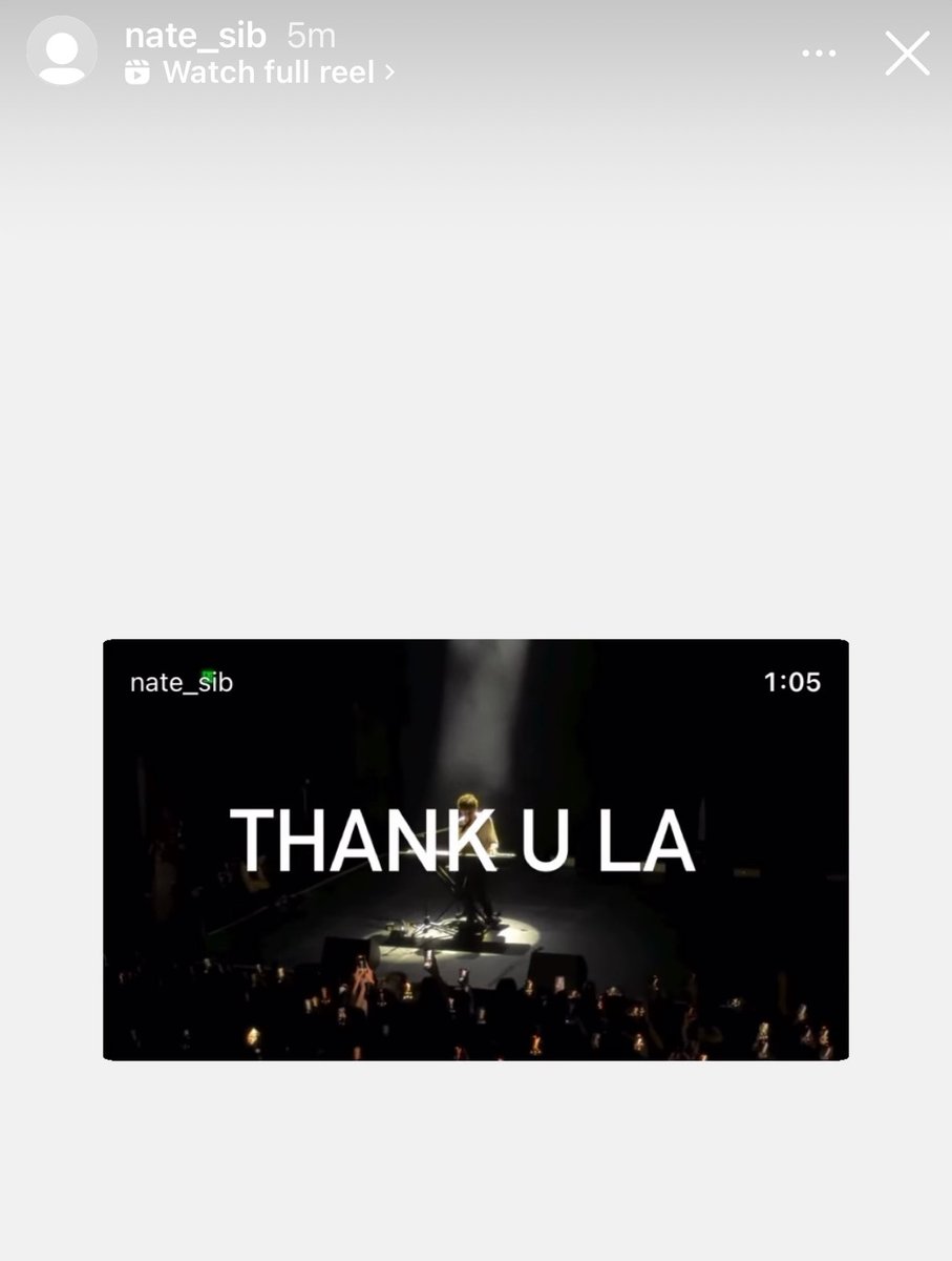 Nate Sib via his Instagram story.