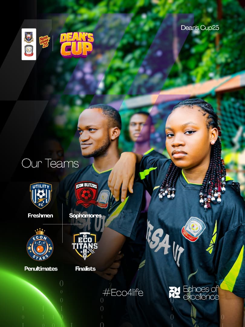 NesaUi's tweet photo. IT’S TEAMS’ REVEAL O’CLOCK! 🤩⚽
⚔️ UTILITY XI — Freshmen with something to prove.
⚔️ ECON BLITZERS — Sophs chasing glory.
⚔️ ECON STARS — Penultimates breaking limits.
⚔️ ECO TITANS — Finalists defending tradition.
Who’s built for the heat? 🫵🏽🔥
#NESAWeek25 #DeansCup #GameOn https://t.co/hTICLB5vWi