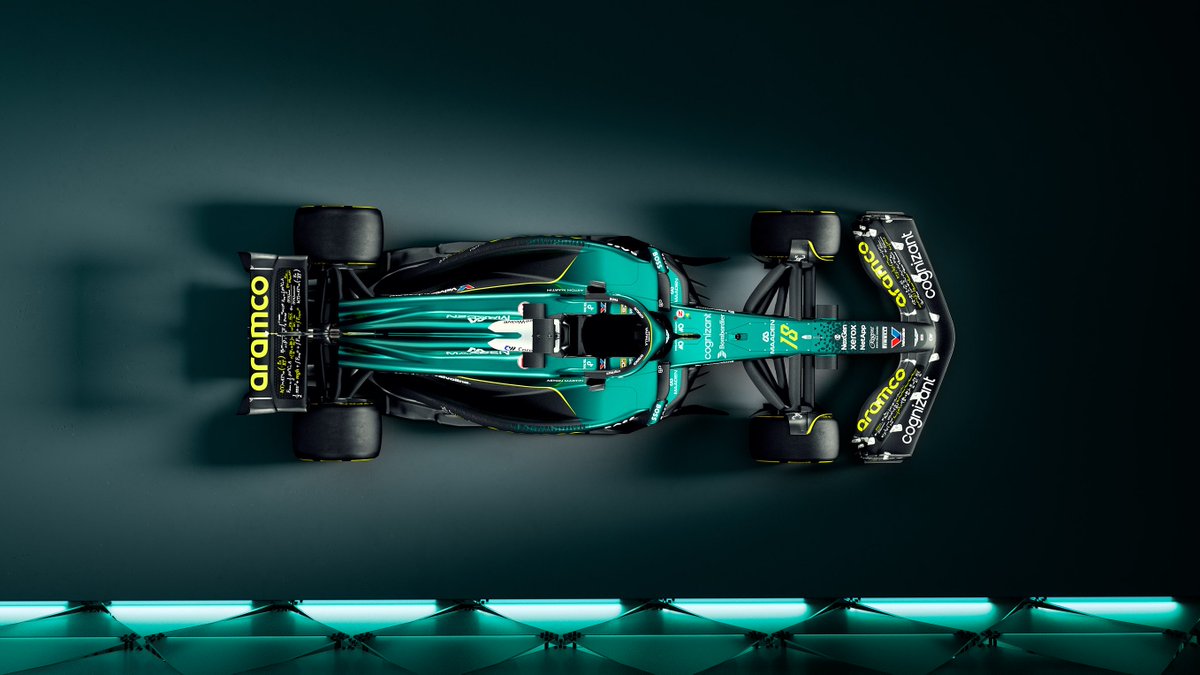 🚨 Esta es la livery especial de Aston Martin para el GP de Austin

🧑‍🔬 Con fórmulas científicas relacionadas con la F1