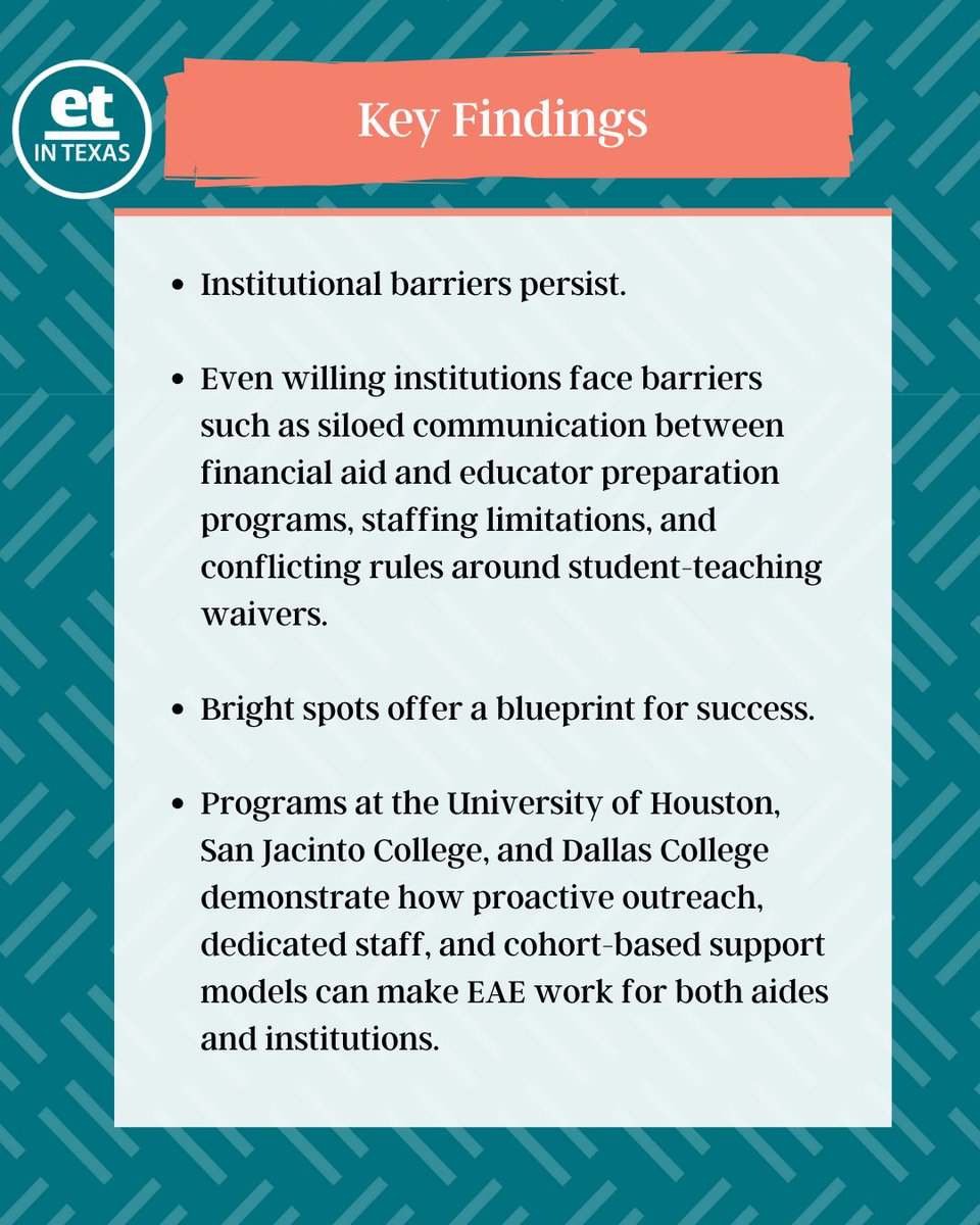 The Educational Aide Exemption (EAE) program is the key 🔑 to growing Texas’s next generation of teachers 👩‍🏫✨ #TexasEducation #EdTrusr