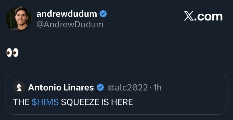 $HIMS CEO ANDREW DUDUM WANTS TO BURN THE SHORTS 🔥