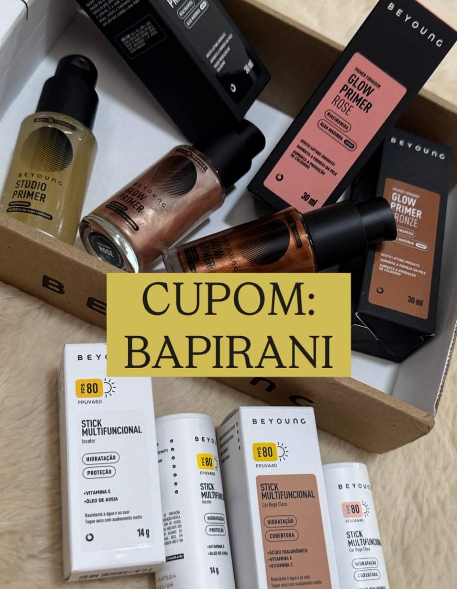 cupom_da_ba's tweet photo. ✨ Cupom beyoung
➡️ BAPIRANI
.
10% off em qualquer compra no site, independente de ser primeira compra!
.
#beyoung #cupombeyoung #skincare #cupomdedescontobeyoung https://t.co/rPSqzlCiV1