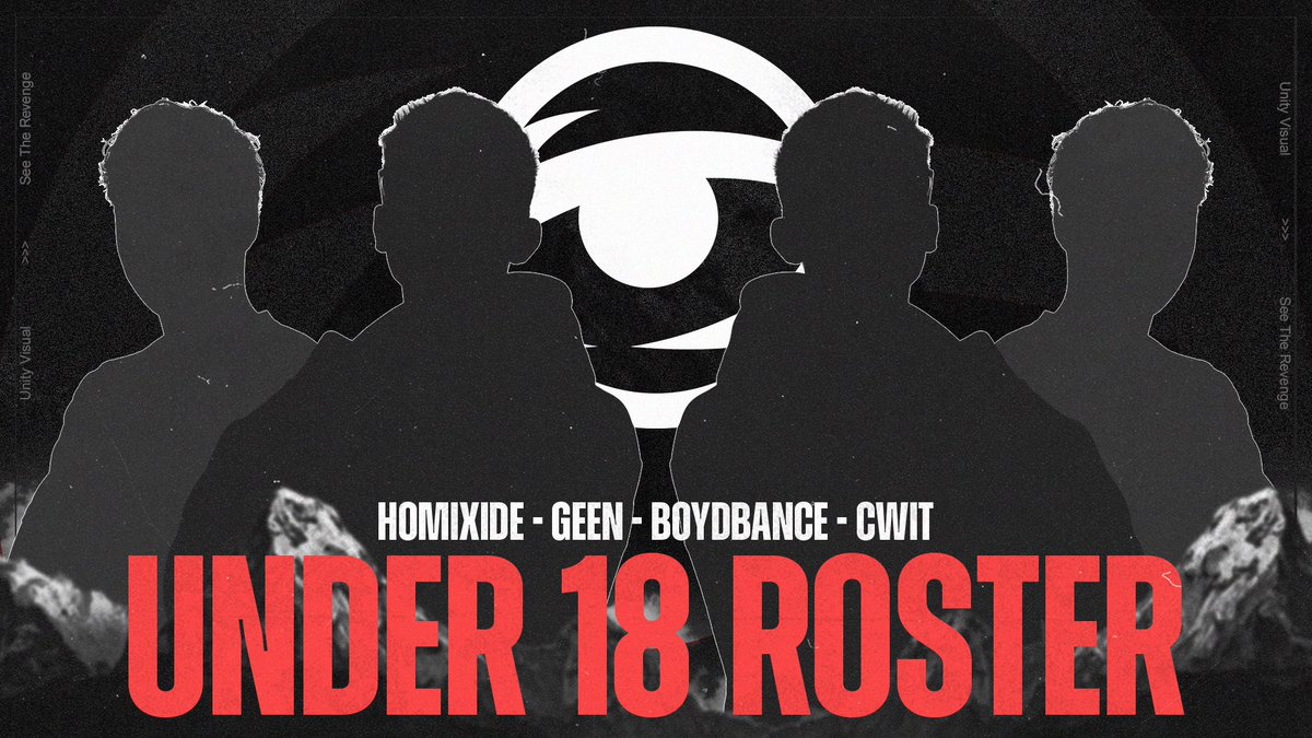 UnityVisual's tweet image. We said we’re going back to our roots, and we’re doing just that
Welcome our Unity Visual Academy for BO7 @U18CODLeague
⚫️@geen447
⚪️@homixidefr
⚫️@BoydBance
⚪️@Cwiticall
🧠@Cerkka_
🧠@nightsinmycity
The future is bright 💫
#SeeTheVision | #SeeTheRevenge