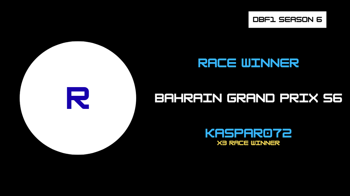 #DBF1 

<a href="/Kaspar072/">¹Kaspar ☆☆☆☆…☆?</a> makes it 3 wins in 4 races! @CJH87_ takes 2nd &amp; <a href="/Lewis02Craig/">LewisCraig02</a> continues his good form of podiums with P3!