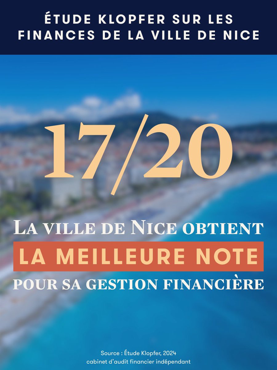 🚀 <a href="/cestrosi/">Christian Estrosi</a>, excellent gestionnaire des finances de la ville de Nice, et c’est le cabinet Michel Klopfer, référence en finances publiques locales, qui le dit !

Avec une note de 17/20, on attend les félicitations de nos détracteurs favoris 😏