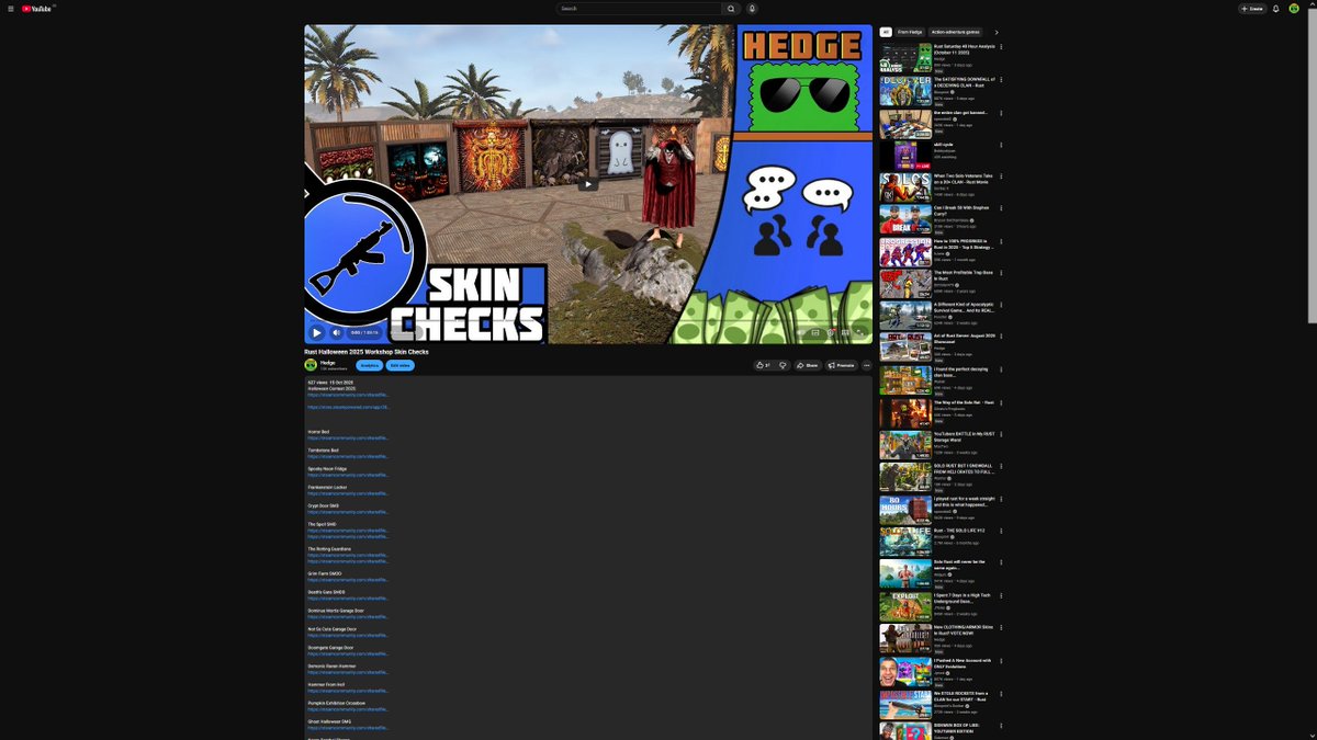 Here's all the collection continuations that you could potentially see being accepted in the Halloween 2025 submissions!

Halloween Contest Collection:
steamcommunity.com/sharedfiles/fi…
What skins do YOU want to see being accepted?
Video - youtube.com/watch?v=GtPaz6
#Rust #Playrust #Rustskins