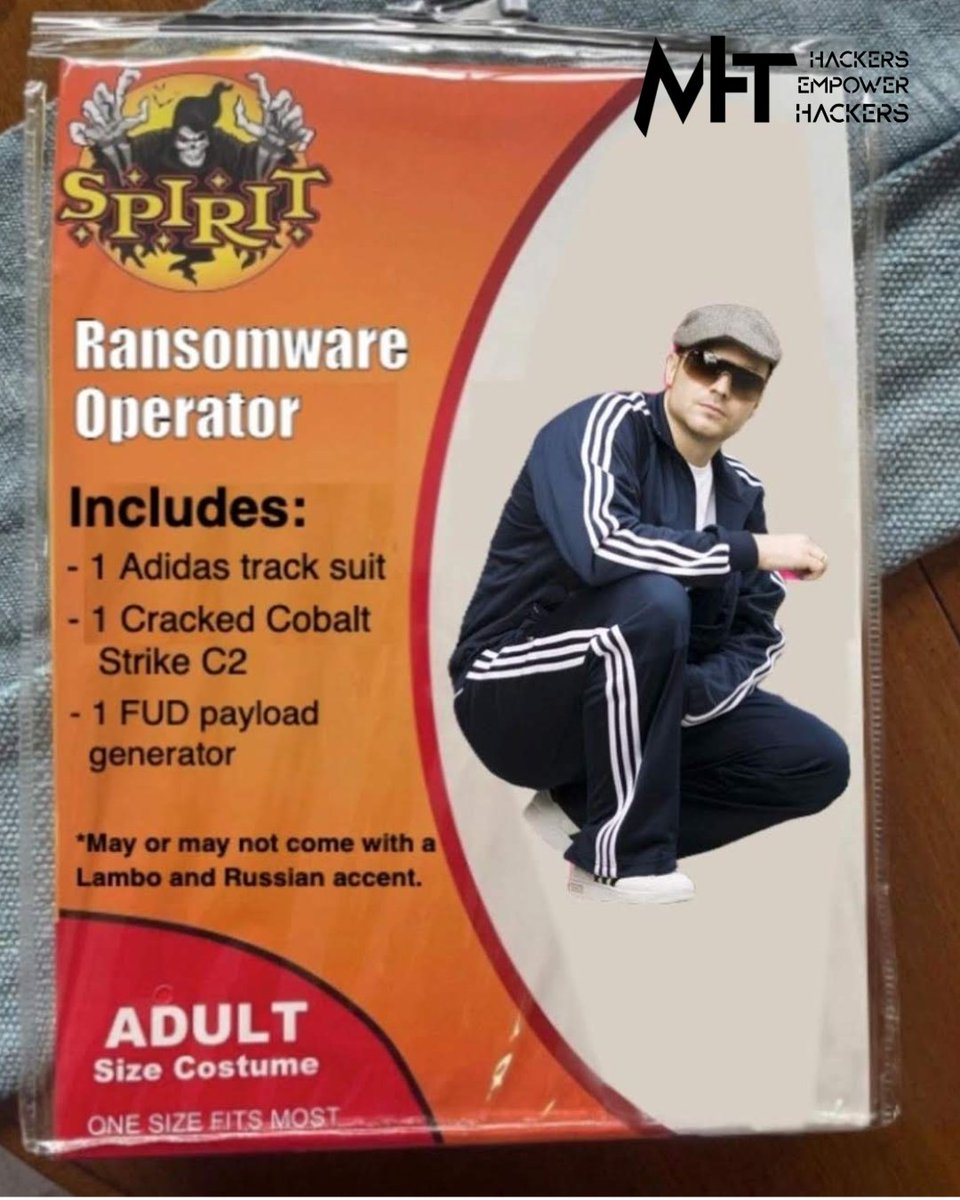 MyHackerTech's tweet image. Swipe for more and tag a friend who would wear this on 31 Oct
#hackers #hacking #hacker #cybersecurity #ethicalhacking #hack #kalilinux #ethicalhacker #infosec #hackerman #pentesting #hacked #malware
#halloween #spooky #horror #halloweencostume #spookyseason #happyhalloween