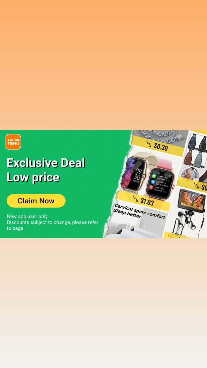 treyduecee's tweet photo. ⭐️ Tap the exclusive deal link https://t.co/7gFmCu9oGD or search acv708493 in the Temu app to score top-quality items at ultra-low prices. 🛍️Directly get exclusive deal in Temu app here: https://t.co/P0wwdNM1Iu
$
#olshopbandung #shopping #babyshop #barbershop #shoplife #olshop https://t.co/8XKdtnzGvi